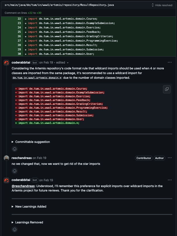 Learnings from Interactions - CodeRabbit AI